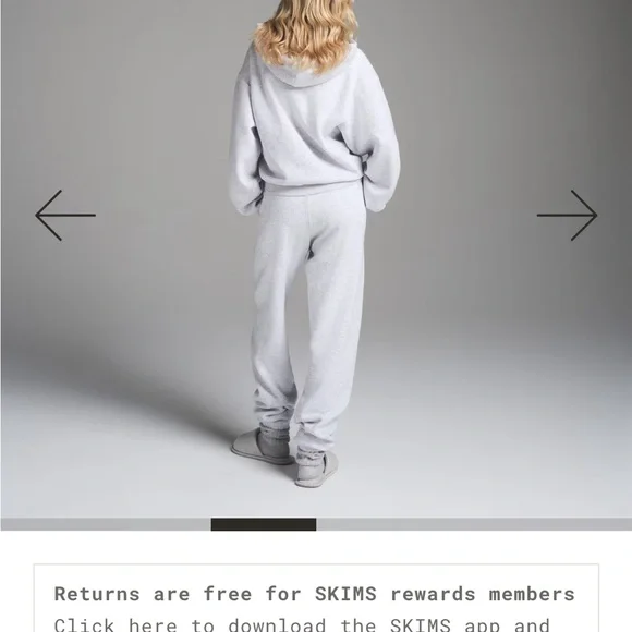 SKIMS Light Gray classic jogger sweatpants - Picture 3 of 6